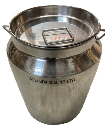 Scratch 'n' Dent 2.5 Gallon Stainless Milk Bucket **